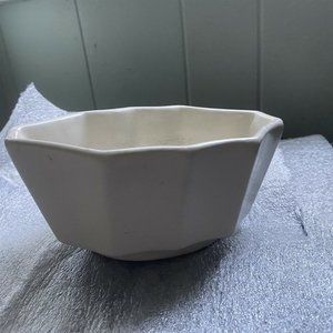 Vintage Planter Bowl Hull USA 447 Ceramic White MCM Mid Century Succulent Holder